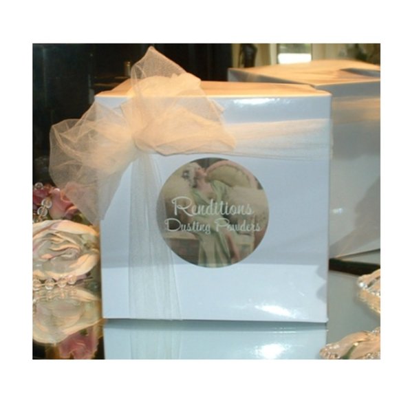 Jade Garden ~ 6 oz Scented Dusting Powder with Puff and Glass Stand by Rendition - Picture 5 of 5